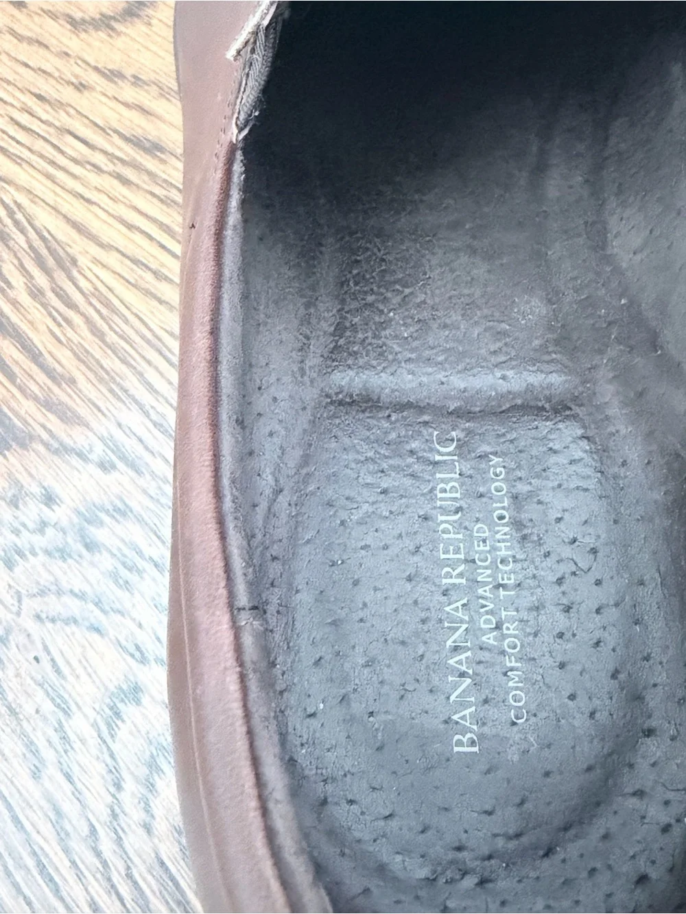 Banana Republic Men's Foster Brown Leather Slip-On Loafer Dress Shoes 9.5